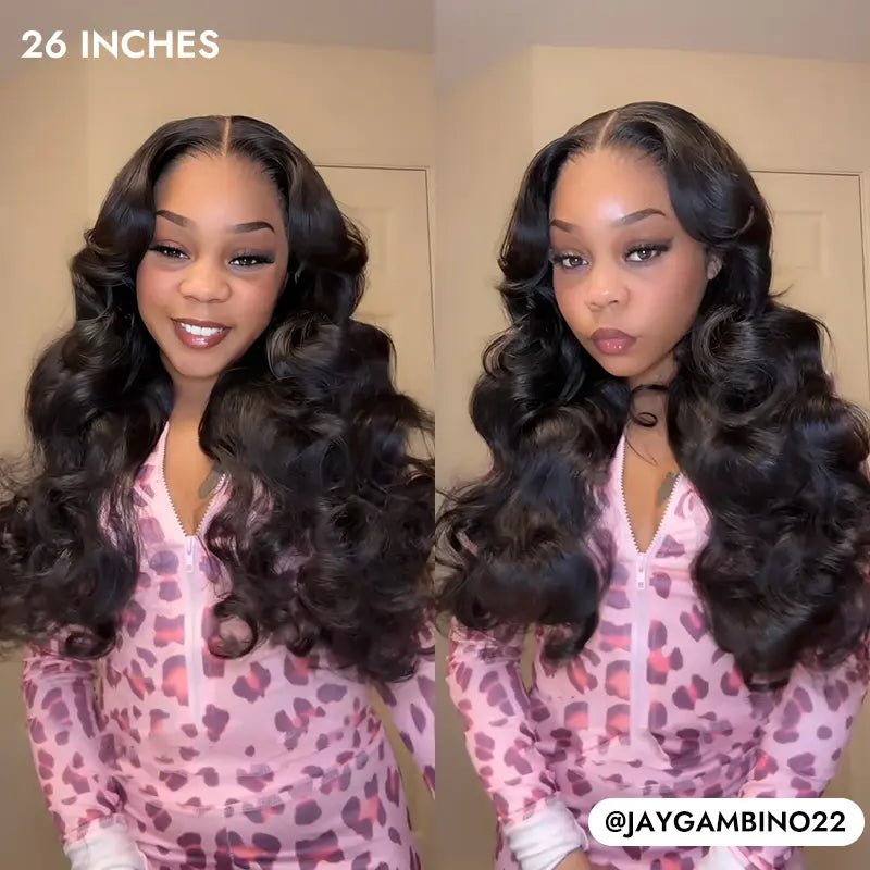 [Spring Musts] Wiggins Hair Ocean Wave Glueless Wig Pre-Cut 13X4 HD Lace Front Wig Human Hair Face Framing Curtain Bangs Wig Natural Hairline Pre-Bleached Invisible Knots