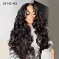 [Spring Musts] Wiggins Hair Ocean Wave Glueless Wig Pre-Cut 13X4 HD Lace Front Wig Human Hair Face Framing Curtain Bangs Wig Natural Hairline Pre-Bleached Invisible Knots